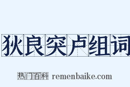 狄良突卢组词是什么意思的图片